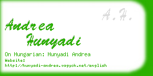 andrea hunyadi business card